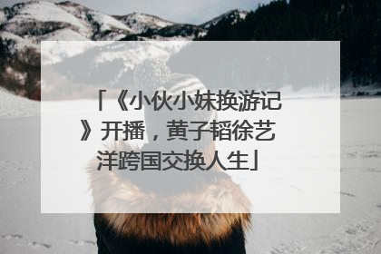 《小伙小妹换游记》开播，黄子韬徐艺洋跨国交换人生