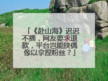 《赴山海》迟迟不播，网友要求退款，平台岂能挟偶像以拿捏粉丝？
