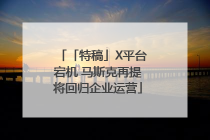 「特稿」X平台宕机 马斯克再提将回归企业运营