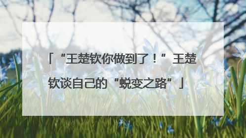“王楚钦你做到了！”王楚钦谈自己的“蜕变之路”