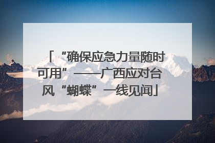 “确保应急力量随时可用”——广西应对台风“蝴蝶”一线见闻