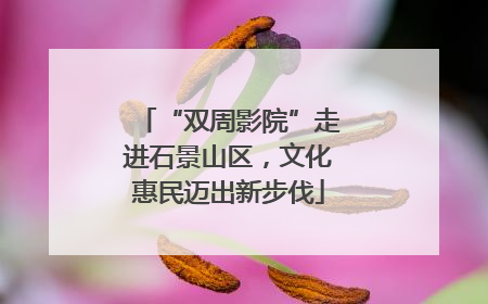 “双周影院”走进石景山区，文化惠民迈出新步伐