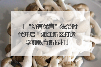 “幼有优育”法治时代开启！湘江新区打造学前教育新标杆