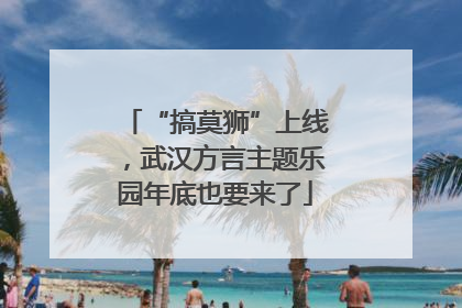 “搞莫狮”上线，武汉方言主题乐园年底也要来了