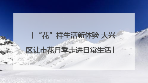 “花”样生活新体验 大兴区让市花月季走进日常生活