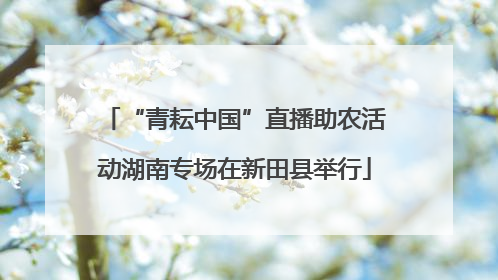“青耘中国”直播助农活动湖南专场在新田县举行
