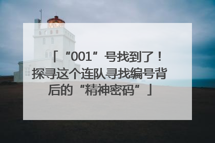 “001”号找到了！探寻这个连队寻找编号背后的“精神密码”