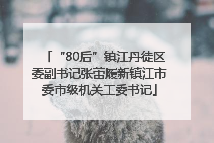 “80后”镇江丹徒区委副书记张蕾履新镇江市委市级机关工委书记