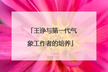 王诤与第一代气象工作者的培养