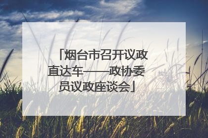 烟台市召开议政直达车——政协委员议政座谈会