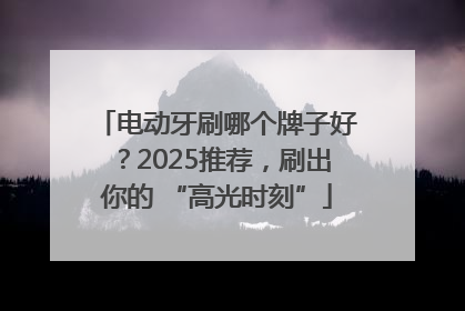 电动牙刷哪个牌子好？2025推荐，刷出你的 “高光时刻”
