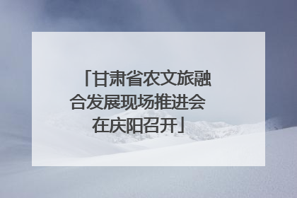 甘肃省农文旅融合发展现场推进会在庆阳召开