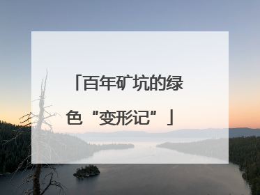 百年矿坑的绿色“变形记”