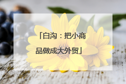 白沟：把小商品做成大外贸