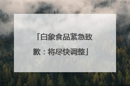 白象食品紧急致歉：将尽快调整