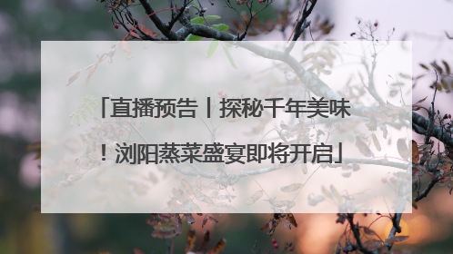 直播预告丨探秘千年美味！浏阳蒸菜盛宴即将开启