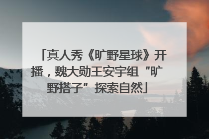 真人秀《旷野星球》开播，魏大勋王安宇组“旷野搭子”探索自然