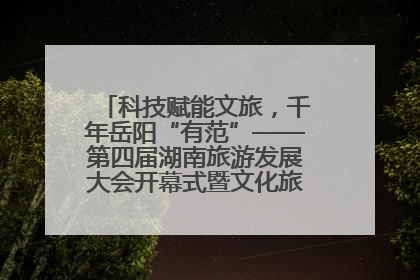 科技赋能文旅，千年岳阳“有范”——第四届湖南旅游发展大会开幕式暨文化旅游推介会侧记