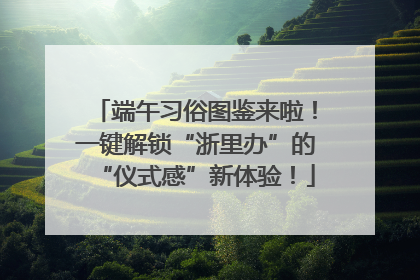 端午习俗图鉴来啦！一键解锁“浙里办”的“仪式感”新体验！