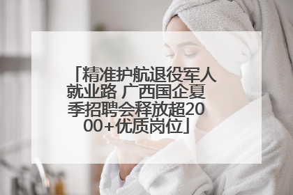 精准护航退役军人就业路 广西国企夏季招聘会释放超2000+优质岗位