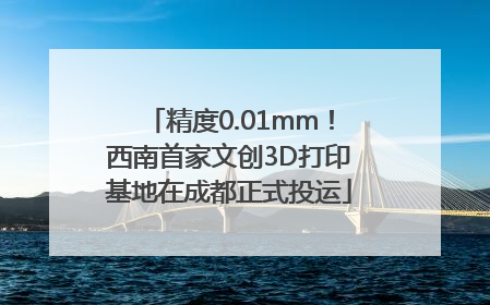 精度0.01mm！西南首家文创3D打印基地在成都正式投运