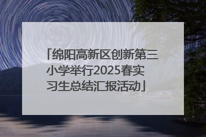 绵阳高新区创新第三小学举行2025春实习生总结汇报活动