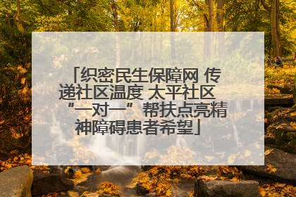 织密民生保障网 传递社区温度 太平社区“一对一”帮扶点亮精神障碍患者希望