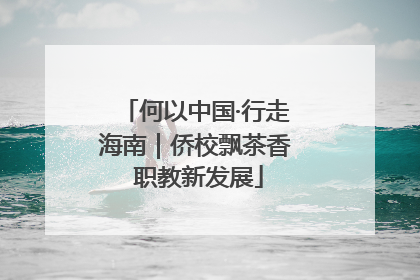 何以中国·行走海南｜侨校飘茶香 职教新发展
