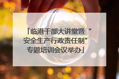 临港干部大讲堂暨“安全生产行政责任制”专题培训会议举办