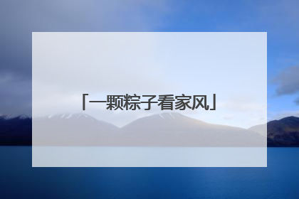 一颗粽子看家风