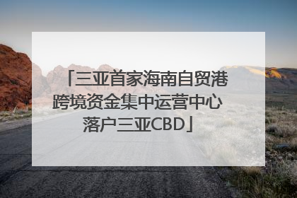 三亚首家海南自贸港跨境资金集中运营中心落户三亚CBD