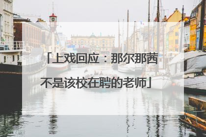 上戏回应：那尔那茜不是该校在聘的老师