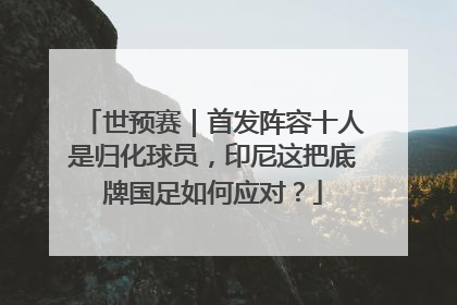 世预赛｜首发阵容十人是归化球员，印尼这把底牌国足如何应对？