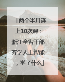 两个半月连上10次课：浙江全省干部齐学人工智能，学了什么