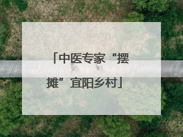 中医专家“摆摊”宜阳乡村