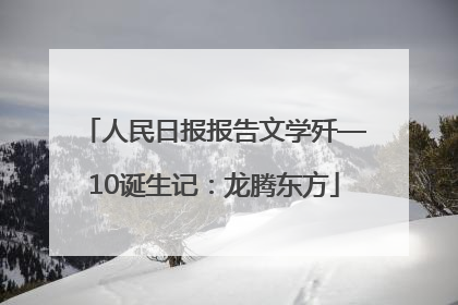 人民日报报告文学歼—10诞生记：龙腾东方