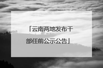 云南两地发布干部任前公示公告