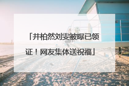井柏然刘雯被曝已领证！网友集体送祝福