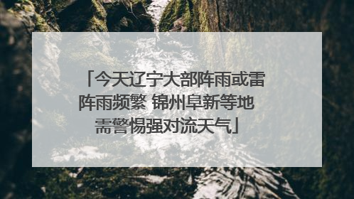 今天辽宁大部阵雨或雷阵雨频繁 锦州阜新等地需警惕强对流天气