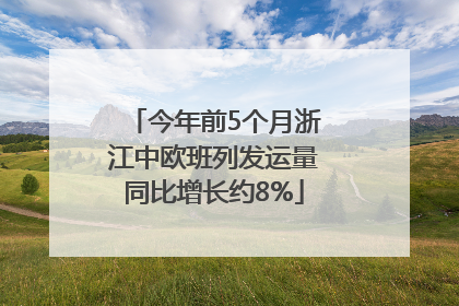 今年前5个月浙江中欧班列发运量同比增长约8%