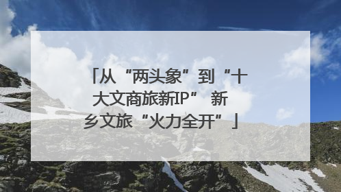 从“两头象”到“十大文商旅新IP” 新乡文旅“火力全开”