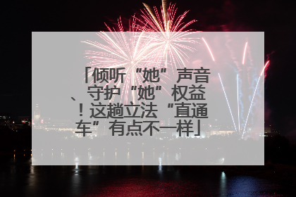 倾听“她”声音、守护“她”权益！这趟立法“直通车”有点不一样