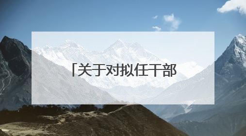 关于对拟任干部进行公示的公告