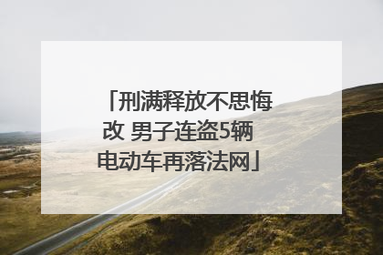 刑满释放不思悔改 男子连盗5辆电动车再落法网