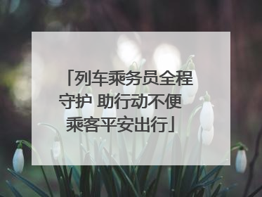 列车乘务员全程守护 助行动不便乘客平安出行