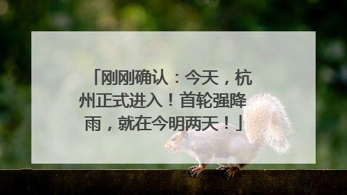 刚刚确认:今天,杭州正式进入!首轮强降雨,就在今明两天!