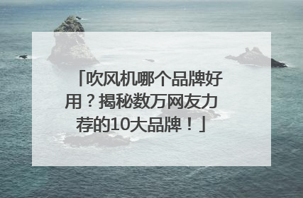 吹风机哪个品牌好用？揭秘数万网友力荐的10大品牌！