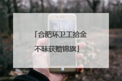 合肥环卫工拾金不昧获赠锦旗