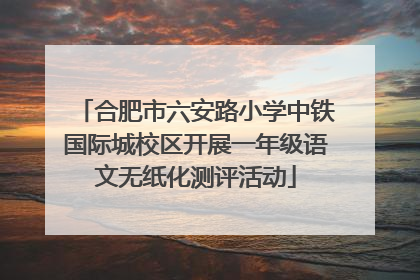 合肥市六安路小学中铁国际城校区开展一年级语文无纸化测评活动