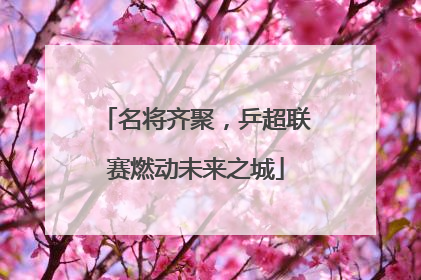 名将齐聚，乒超联赛燃动未来之城